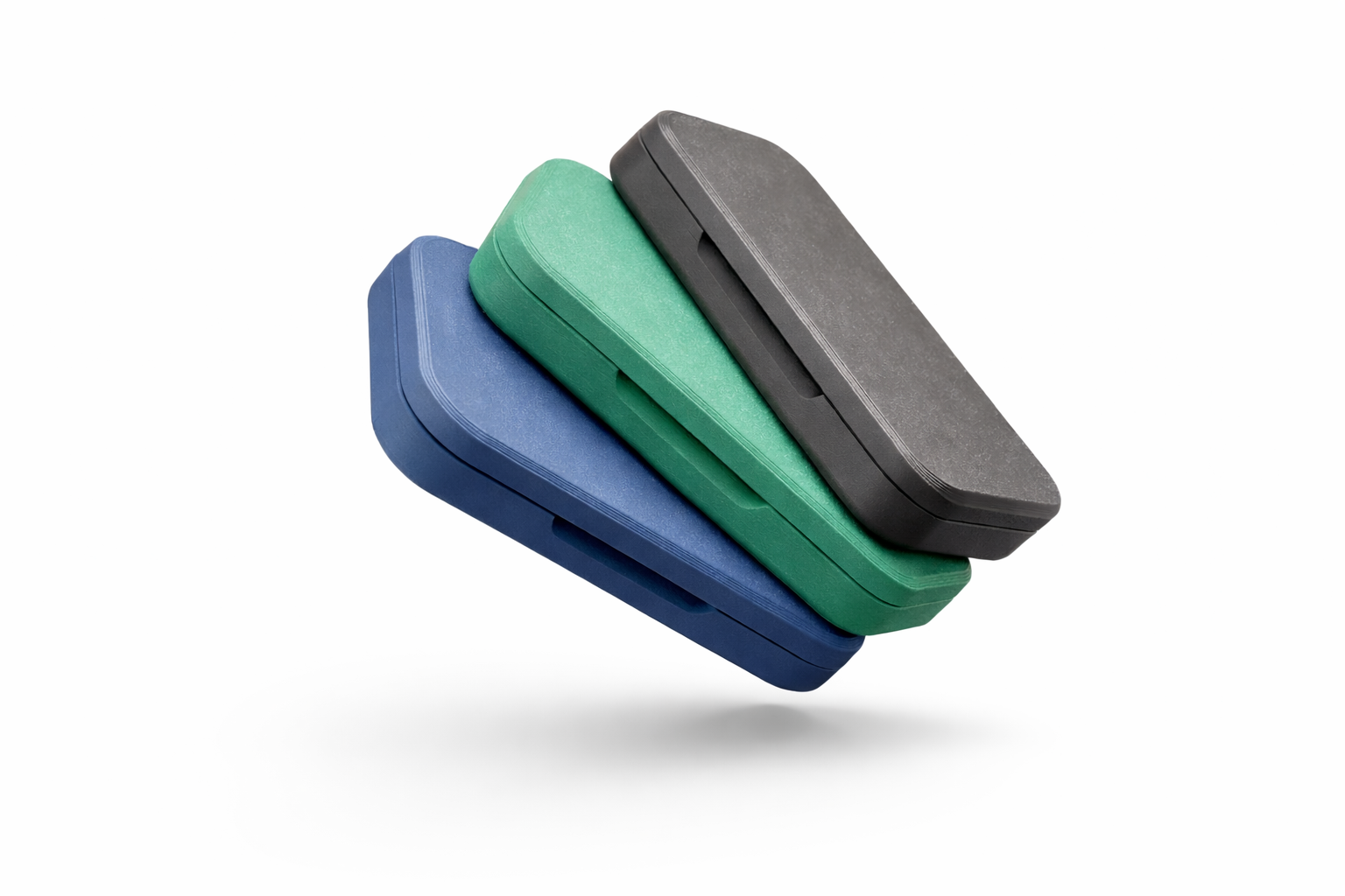 Multi Lens Case color options - Titan Grey, Indigo Blue, Malachite Green